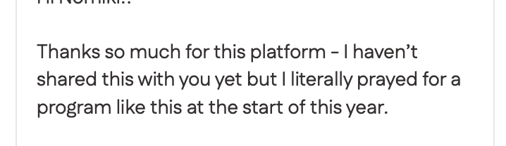 Founder testimonial