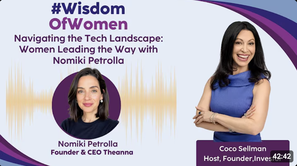 Wisdom of Women podcast discussing female entrepreneurs navigating the tech landscape